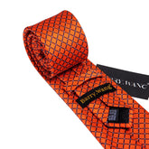 Gravata Jacquard Laranja Seda Sparka SK204